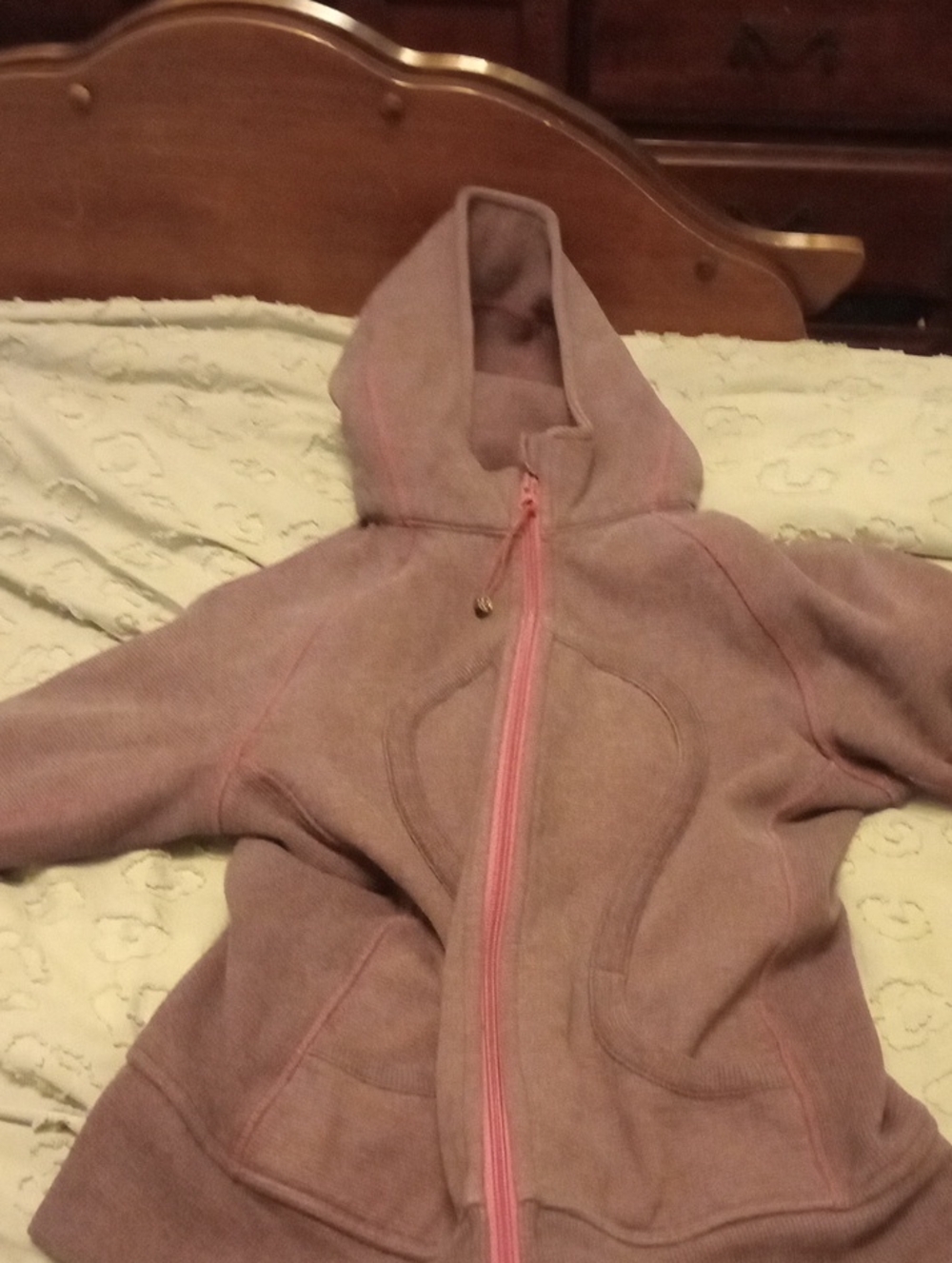 lululemon athletica Pink Hooded Zip Puffer Jacket
